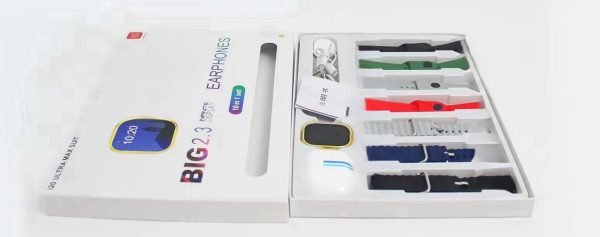 Smart Watch I20 Ultra Max Suit 10-in-1 Set: 7 Straps| Big Screen 2.3 Inch I40 I50 I60 I70 Smartwatch with Earphones